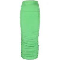 the andamane jupe mi-longue à design drapé - vert