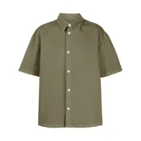 heron preston chemise à patch logo - vert