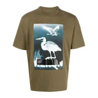 heron preston t-shirt en coton à imprimé graphique - vert