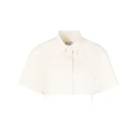 heron preston chemise ex-ray à coupe crop - blanc