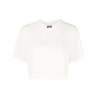 heron preston t-shirt court à logo brodé - blanc