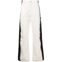 heron preston pantalon ample à effet dégradé - blanc