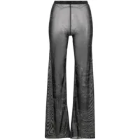heron preston pantalon en résille à imprimé currency - noir