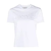 lanvin t-shirt en coton biologique à logo - blanc
