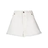 haikure short en jean à taille haute - blanc