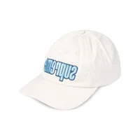 supreme casquette à logo reverse - blanc
