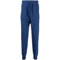 pringle of scotland pantalon de jogging en maille fine - bleu