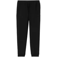 burberry pantalon de jogging à logo imprimé - noir