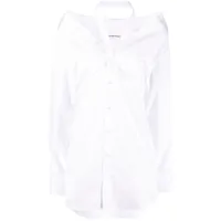alexander wang robe-chemise à épaules dénudées - blanc