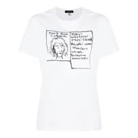 r13 t-shirt en coton à imprimé graphique - blanc