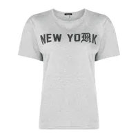 r13 t-shirt à imprimé new york - gris