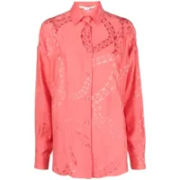 stella mccartney chemise à motif graphique - rose
