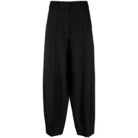 stella mccartney pantalon de tailleur à détails plissés - noir