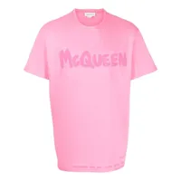 alexander mcqueen t-shirt à logo imprimé - rose