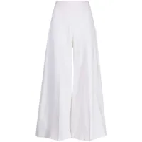 rosetta getty pantalon ample à coupe courte - blanc
