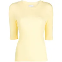 rosetta getty t-shirt à manches crop - jaune