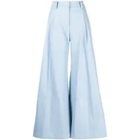 rosetta getty pantalon évasé à taille haute - bleu