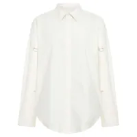 dion lee chemise safety harness à manches longues - blanc
