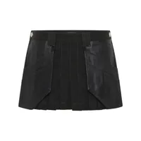 dion lee minijupe workwear à design plissé - noir