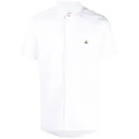 vivienne westwood chemise en coton biologique à manches courtes - blanc