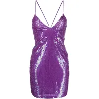 p.a.r.o.s.h. robe courte à sequins - violet