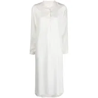 p.a.r.o.s.h. robe-chemise à design sans col - blanc