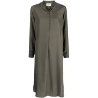 p.a.r.o.s.h. robe-chemise à design sans col - vert