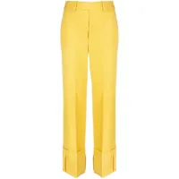 bite studios pantalon de tailleur à taille haute - jaune