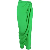 gauge81 jupe longue à design drapé - vert