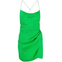 gauge81 robe courte froncée à encolure arrondie - vert