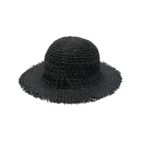 ruslan baginskiy chapeau tressé à logo brodé - noir