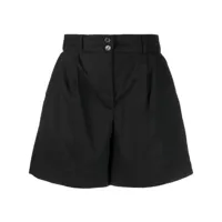 woolrich pantalon taille-haute à plis - noir