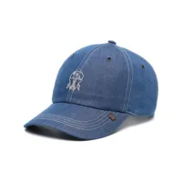 brunello cucinelli casquette à logo brodé - bleu