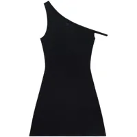 courrèges robe asymétrique oversize bumpy - noir