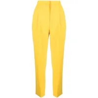 moschino pantalon de costume à coupe droite - jaune