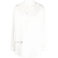 mm6 maison margiela chemise à ourlet festonné - blanc