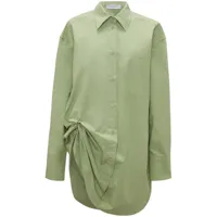 jw anderson chemise oversize à détails d’œillets - vert