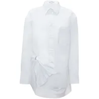 jw anderson chemise oversize à détails d’œillets - blanc