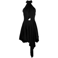 stella mccartney robe asymétrique à dos-nu - noir