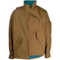 kolor veste légère à design asymétrique - marron