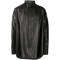 julius chemise en cuir artificiel - noir