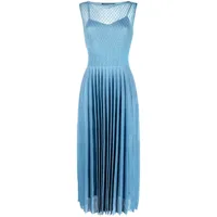 antonino valenti robe à jupe plissée - bleu