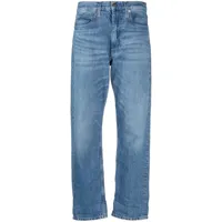 calvin klein jean ample à taille mi-haute - bleu