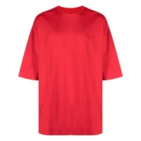 juun.j t-shirt imprimé à logo brodé - rouge