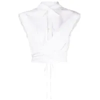 monse chemise crop à design portefeuille - blanc