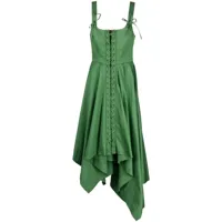 monse robe asymétrique à détail de laçage - vert