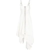 monse robe asymétrique à détail de laçage - blanc