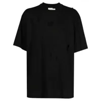 feng chen wang t-shirt en coton à découpes - noir