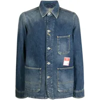 kenzo veste en jean à patch logo - bleu