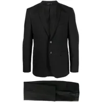 tonello costume en laine vierge à veste à simple boutonnage - noir